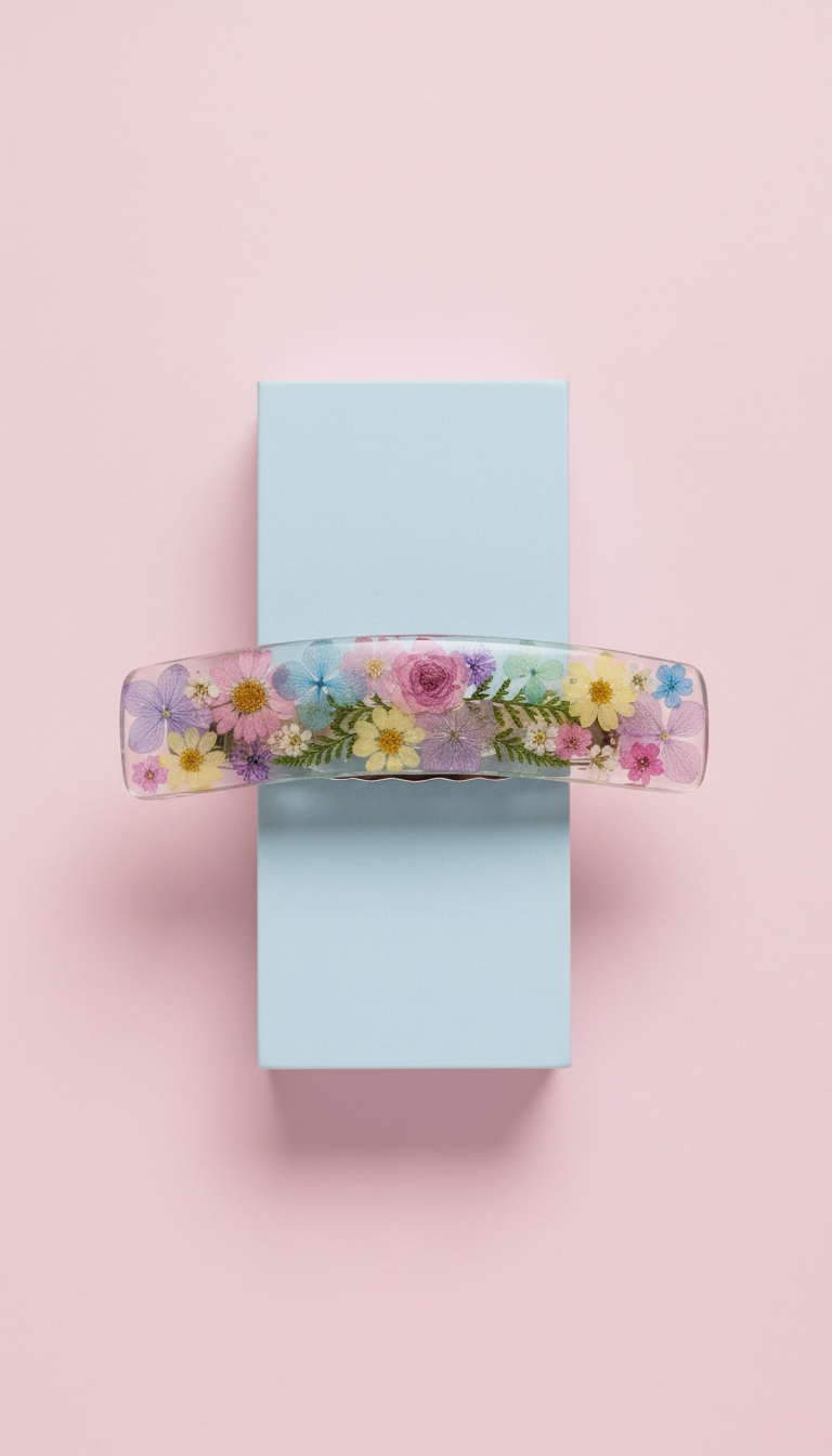 Ohrringe mit echten Veilchenblüten